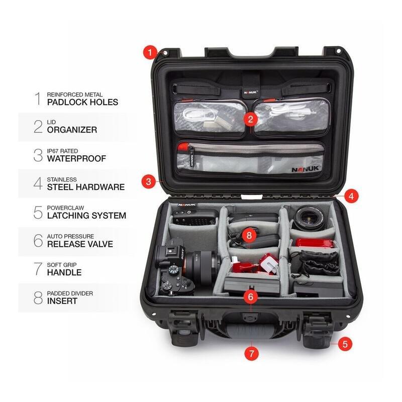 NANUK 920 Hard Utility Case With Lid Organizer & Padded Divider Black, , large image number 3
