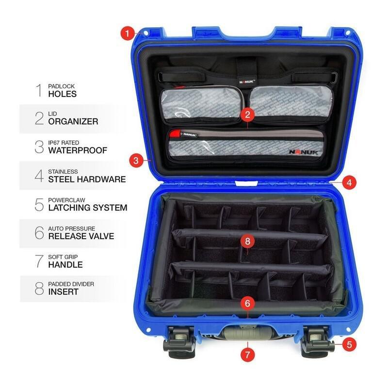 NANUK 920 Hard Utility Case With Lid Organizer & Padded Divider Blue, , large image number 2