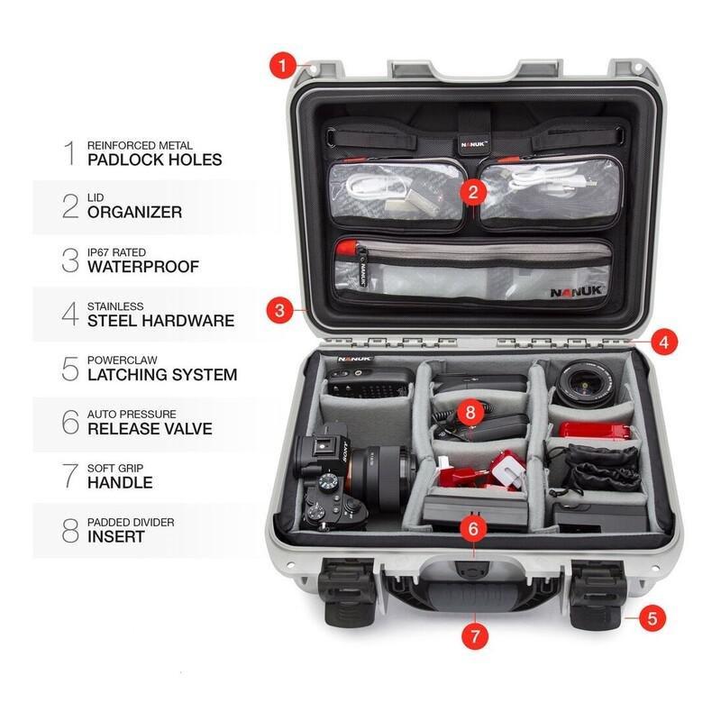 NANUK 920 Hard Utility Case With Lid Organizer & Padded Divider Silver, , large image number 4
