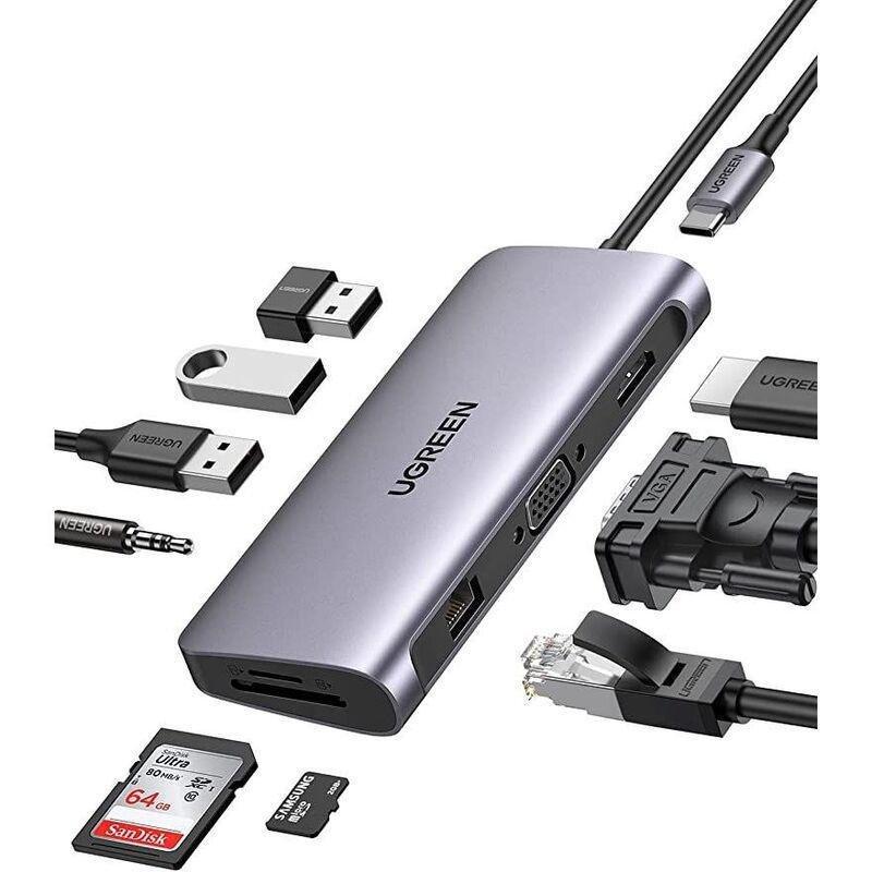 UGREEN 10-in-1 USB-C Hub Space With 4K HDMI - Grey, , large image number 0