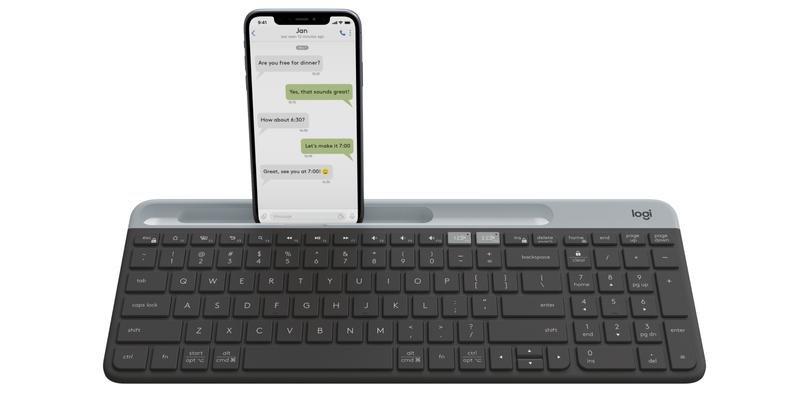 Logitech K580 Slim Multi-Device Wireless Keyboard - Graphite (US English), , large image number 0