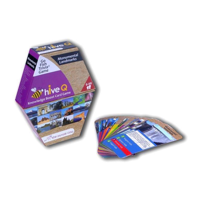 The Purple Cow Hive Q Monumental Landmarks Knowledge Boost Card Game, , medium