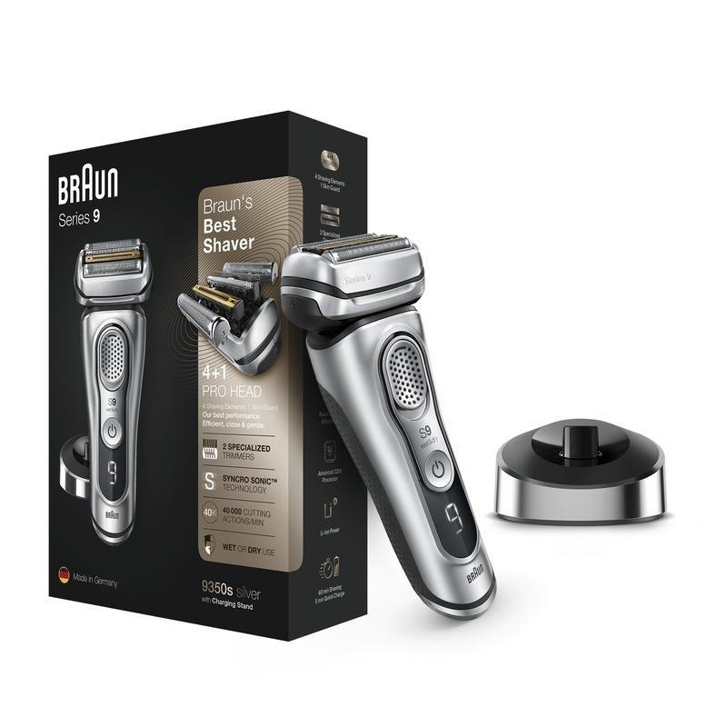 Braun Series 9 9350S Wet & Dry Shaver With Charging Stand Silver, , large image number 6