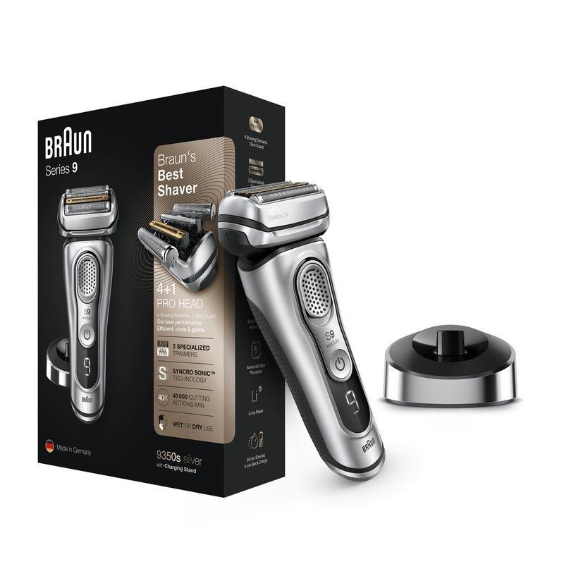 Braun Series 9 9350S Wet & Dry Shaver With Charging Stand Silver, , large image number 8