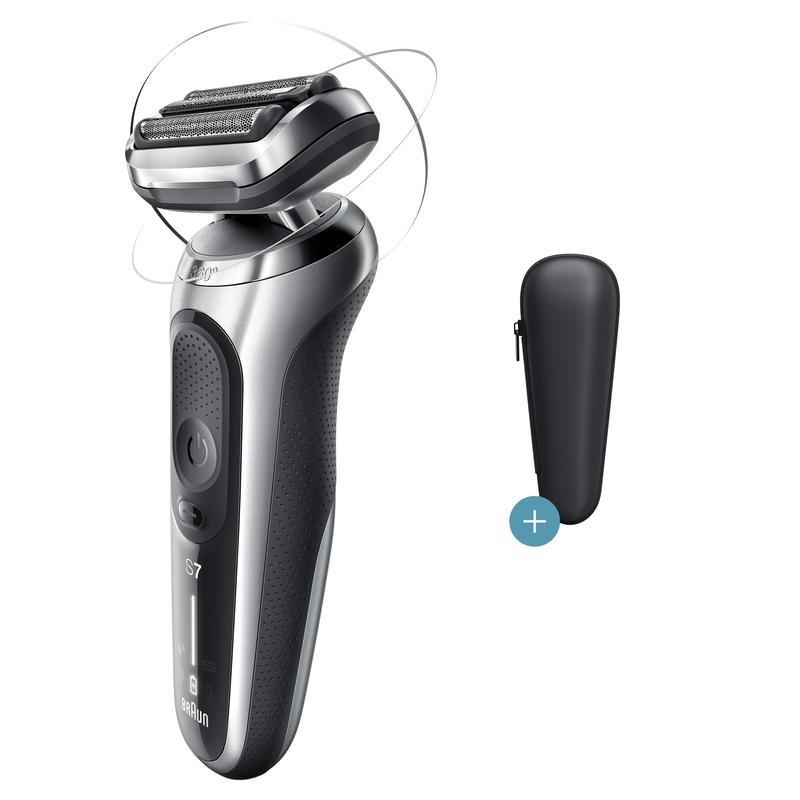 Braun Series 7 70-S1000S Wet & Dry Shaver With Travel Case Silver, , large image number 2