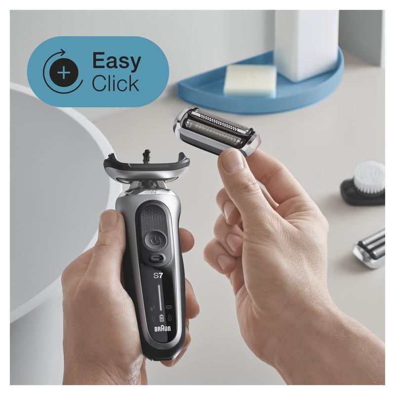 Braun Series 7 70-S1000S Wet & Dry Shaver With Travel Case Silver, , large image number 3