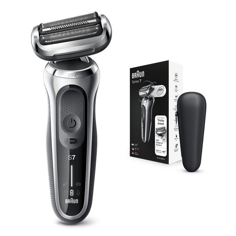 Braun Series 7 70-S1000S Wet & Dry Shaver With Travel Case Silver, , large image number 4