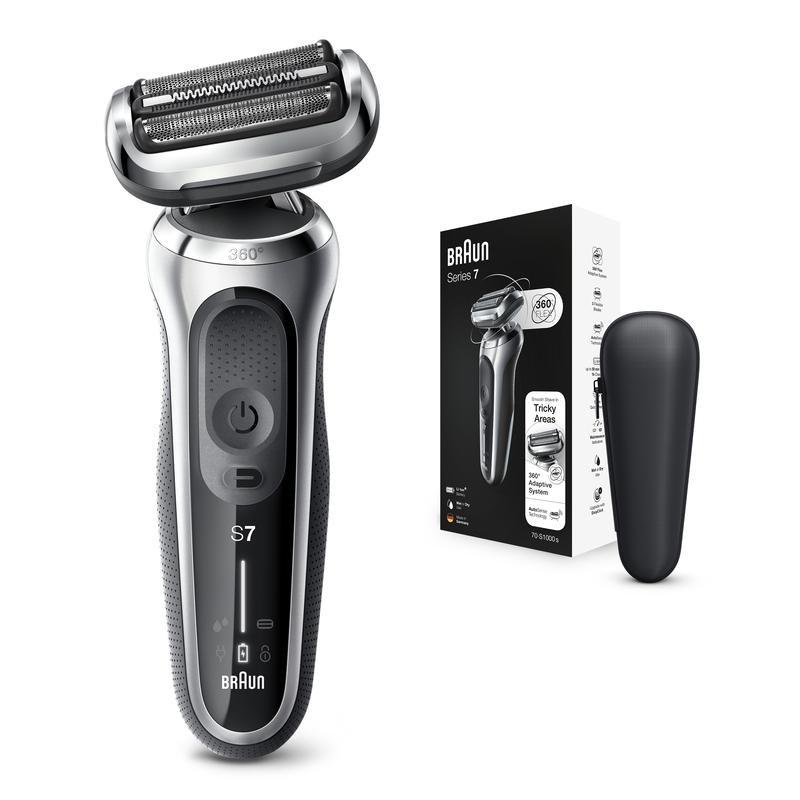 BRAUN - Braun Series 7 70-S1000S Wet & Dry Shaver With Travel Case Silver