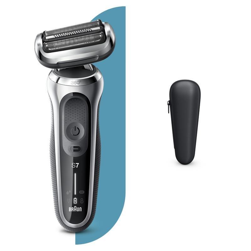 BRAUN - Braun Series 7 70-S1000S Wet & Dry Shaver With Travel Case Silver