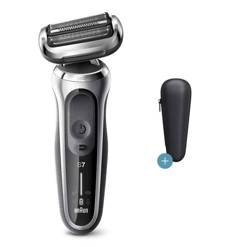 BRAUN - Braun Series 7 70-S1000S Wet & Dry Shaver With Travel Case Silver