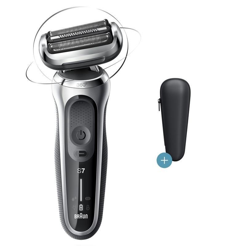 BRAUN - Braun Series 7 70-S1000S Wet & Dry Shaver With Travel Case Silver