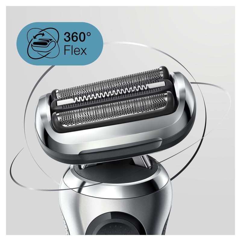 BRAUN - Braun Series 7 70-S1000S Wet & Dry Shaver With Travel Case Silver