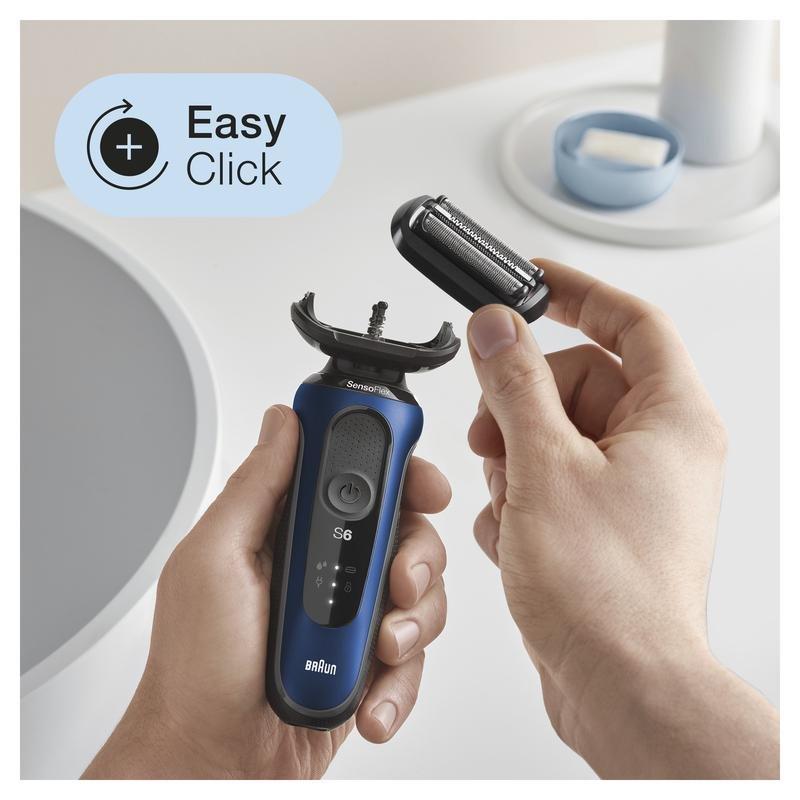 Braun Series 6 60-B1000S Wet & Dry Shaver With Travel Case Blue, , large image number 2