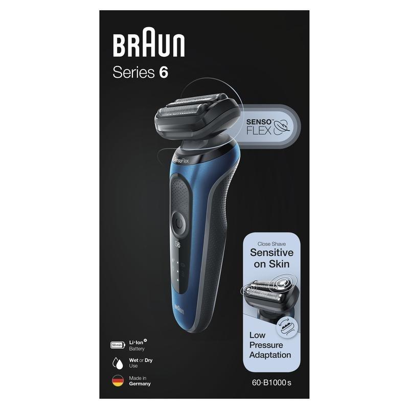Braun Series 6 60-B1000S Wet & Dry Shaver With Travel Case Blue, , large image number 8