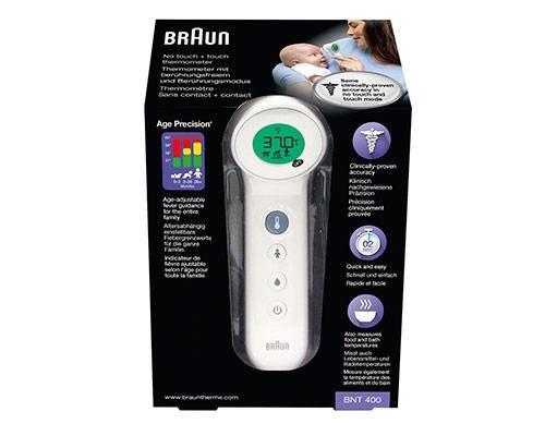 Braun BNT400 No Touch + Touch Thermometer White, , large image number 1