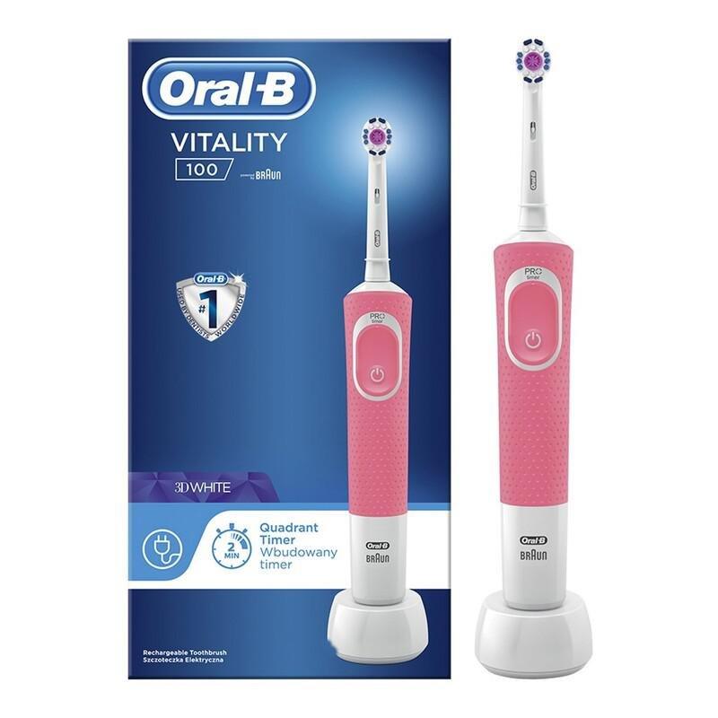 Oral-B Vitality 100 Pink Electric Rechargeable Toothbrush, , large image number 0
