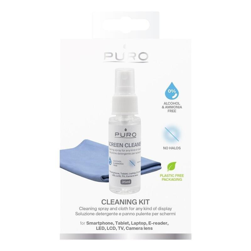 Puro Cleaning  Kit Spray 35ml + Microfiber 20x20cm Cloth Blue, , large image number 0