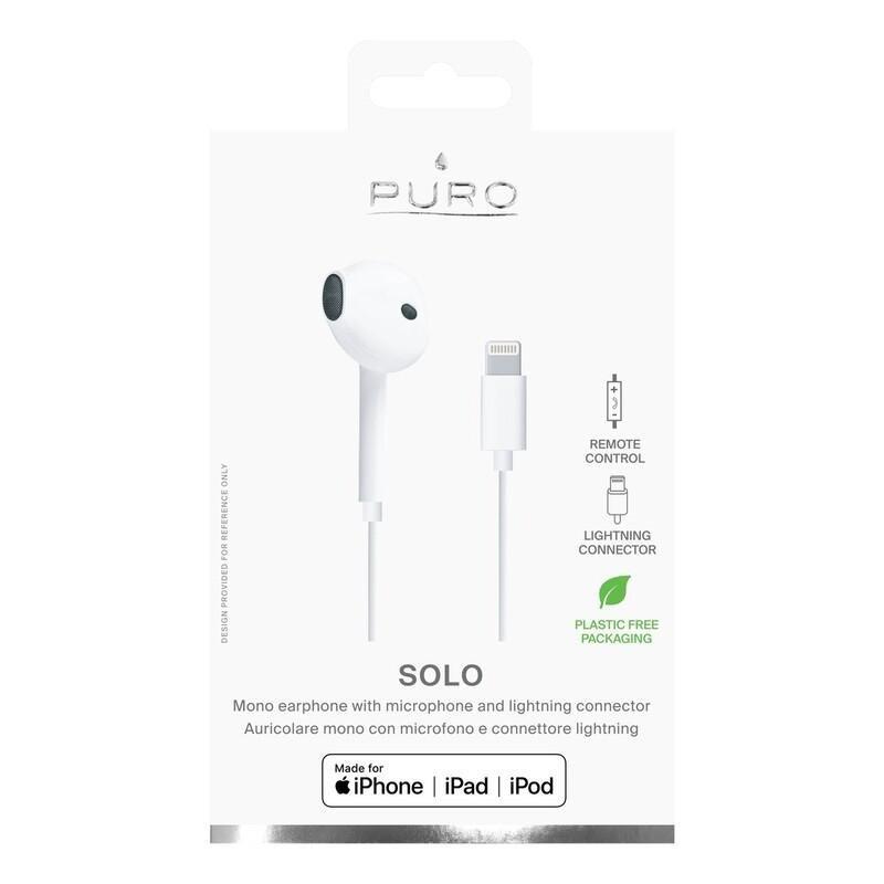 Puro Mono earphone with lightning connector White, , large image number 1