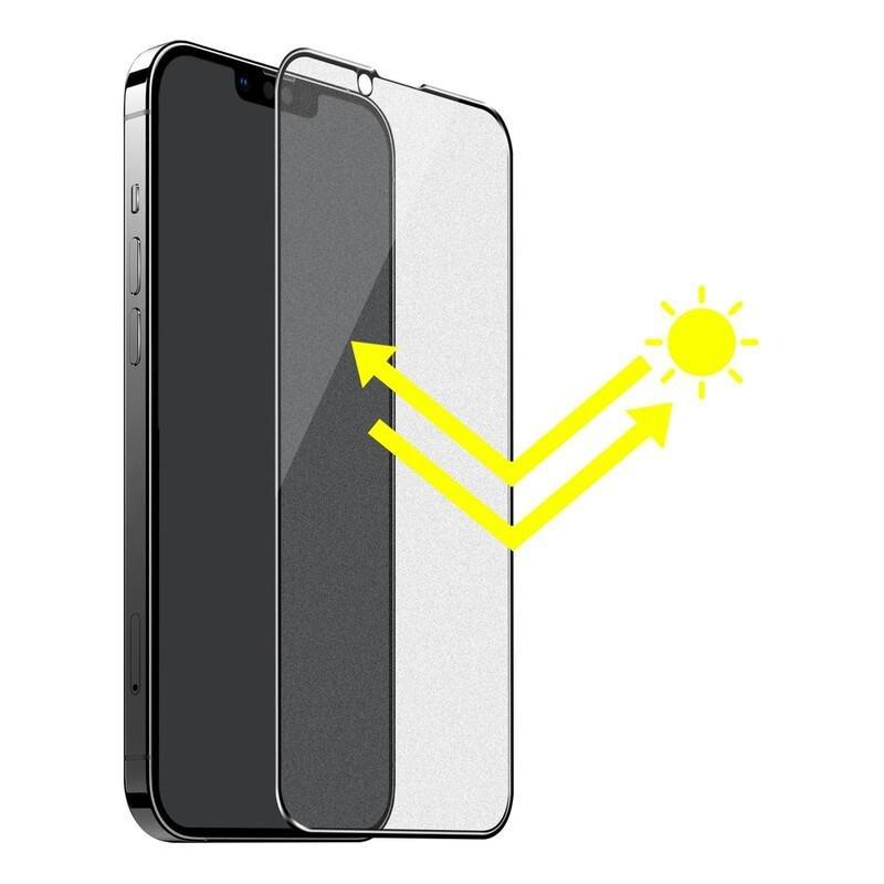 Puro Premium Glass protector Anti-glare with black frame for iPhone 13 Pro Max, , large image number 1