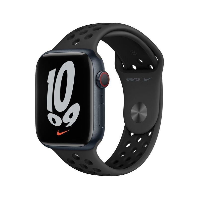 Apple Watch Nike Series 7 GPS + Cellular 41mm Midnight Aluminium Case with Anthracite/Black Nike Sport Band, , large image number 0
