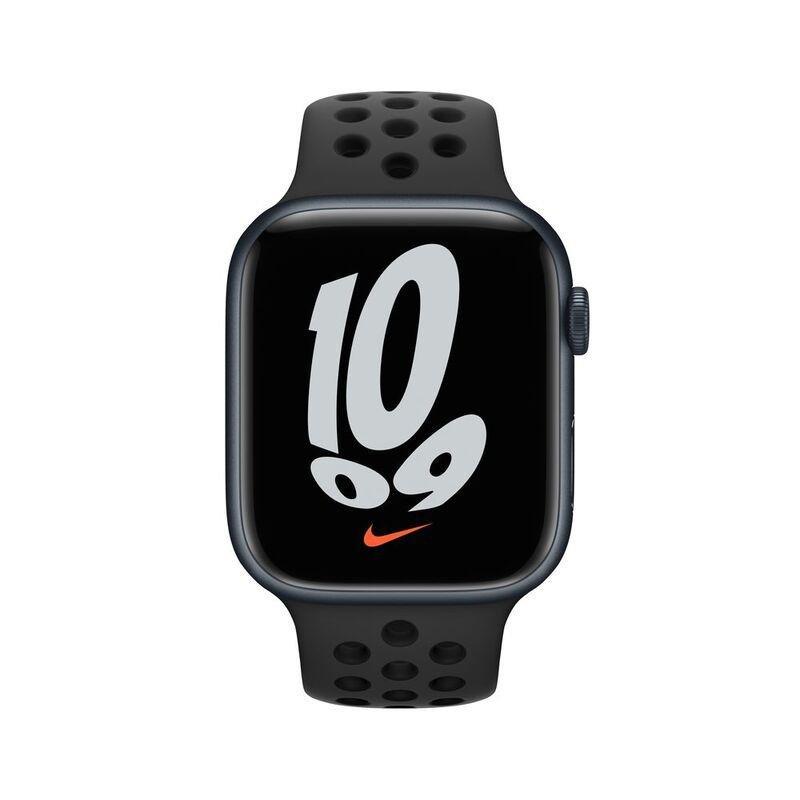 Apple Watch Nike Series 7 GPS + Cellular 41mm Midnight Aluminium Case with Anthracite/Black Nike Sport Band, , large image number 4