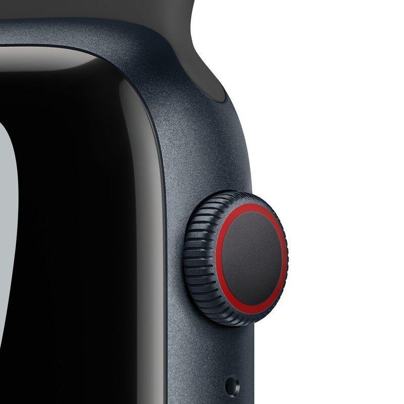 Apple Watch Nike Series 7 GPS + Cellular 41mm Midnight Aluminium Case with Anthracite/Black Nike Sport Band, , large image number 9