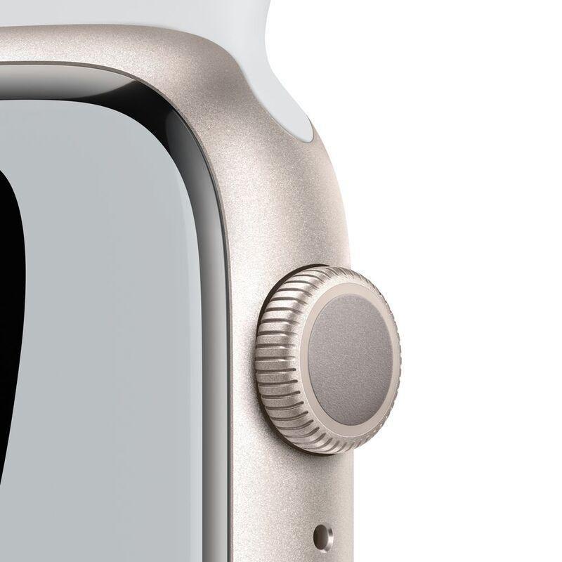 Apple Watch Nike Series 7 GPS 45mm Starlight Aluminium Case with Pure Platinum/Black Nike Sport Band, , large image number 5
