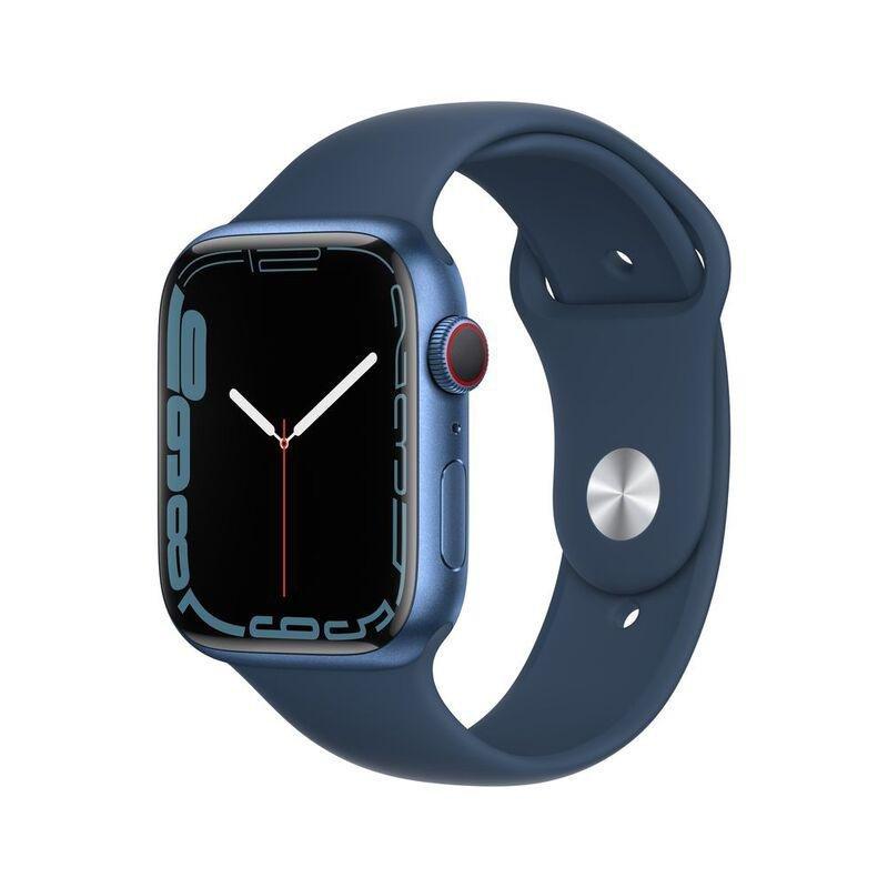 Apple Watch Series 7 GPS + Cellular 41mm Blue Aluminium Case with Abyss Blue Sport Band, , large image number 0