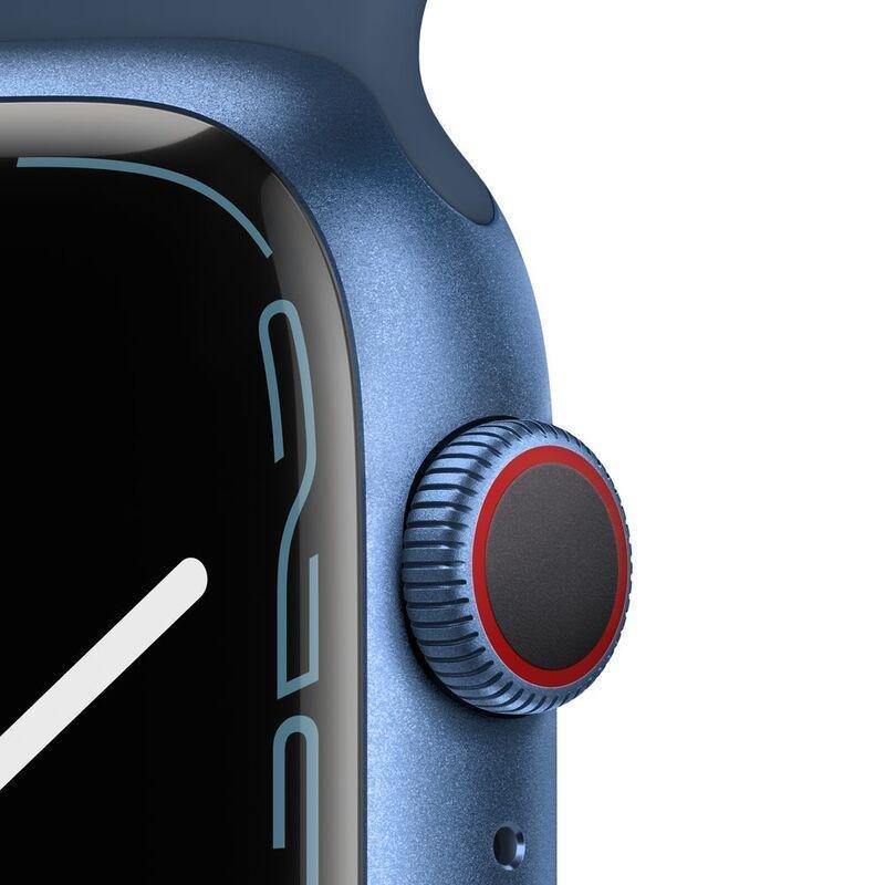 Apple Watch Series 7 GPS + Cellular 41mm Blue Aluminium Case with Abyss Blue Sport Band, , large image number 3