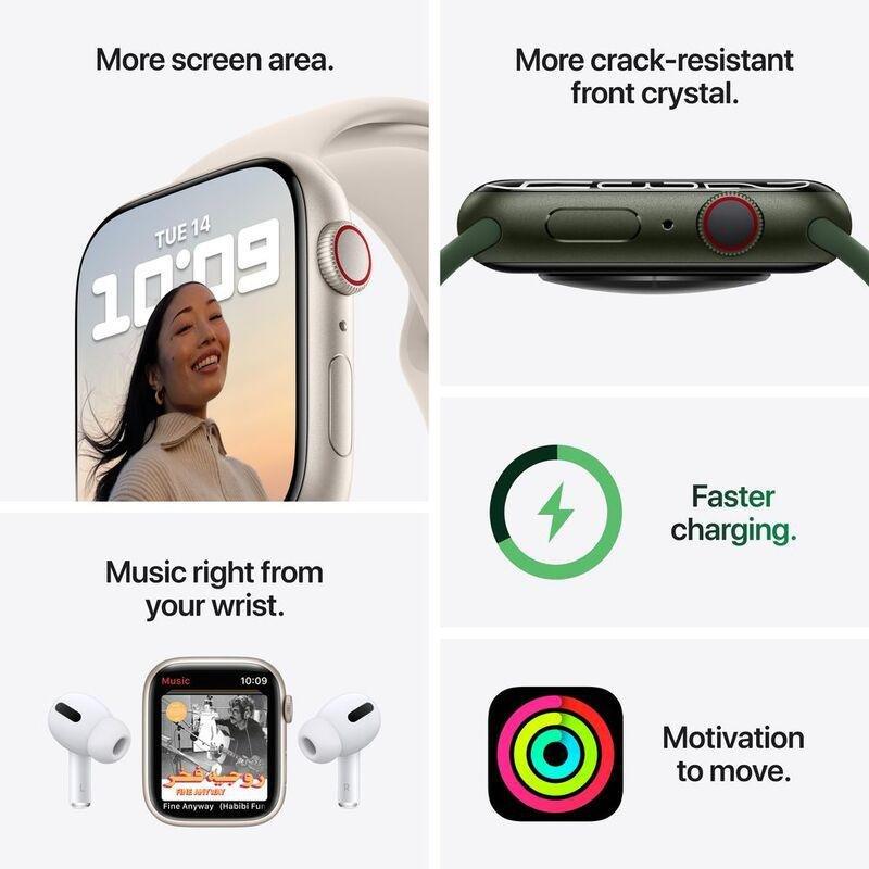 Apple Watch Series 7 GPS + Cellular 45mm Silver Stainless Steel Case with Silver Milanese Loop, , large image number 8