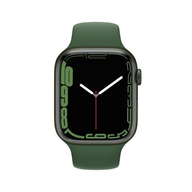 Apple Watch Series 7 GPS 41mm Green Aluminium Case with Clover Sport Band, , large image number 4