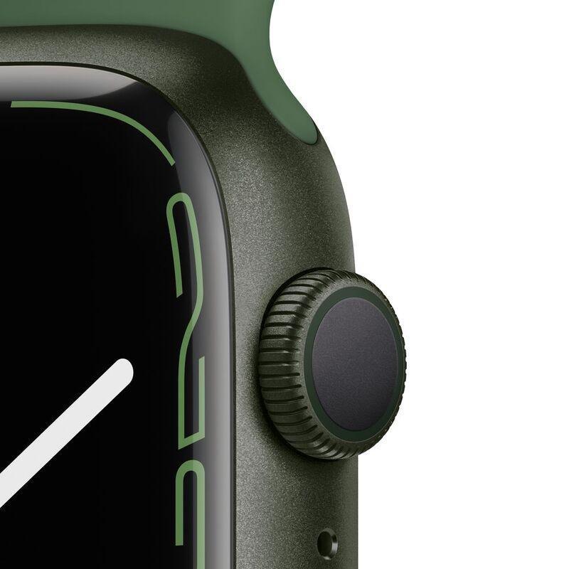 Apple Watch Series 7 GPS 41mm Green Aluminium Case with Clover Sport Band, , large image number 9