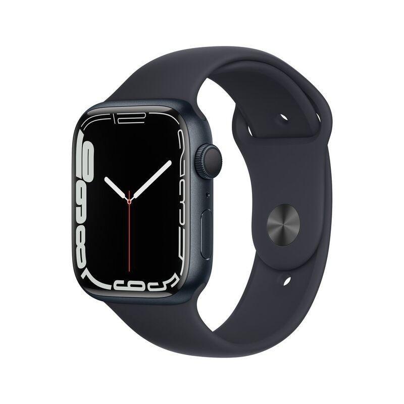 Apple Watch Series 7 GPS 45mm Midnight Aluminium Case with Midnight Sport Band, , large image number 0