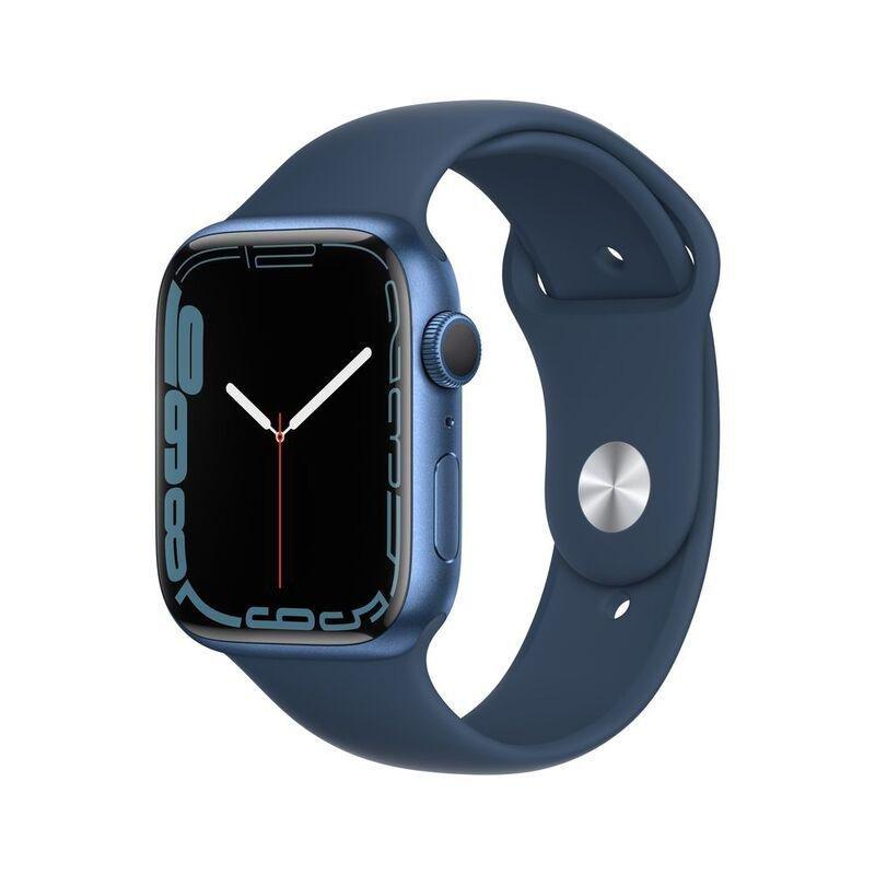 Apple Watch Series 7 GPS 45mm Blue Aluminium Case with Abyss Blue Sport Band, , large image number 0