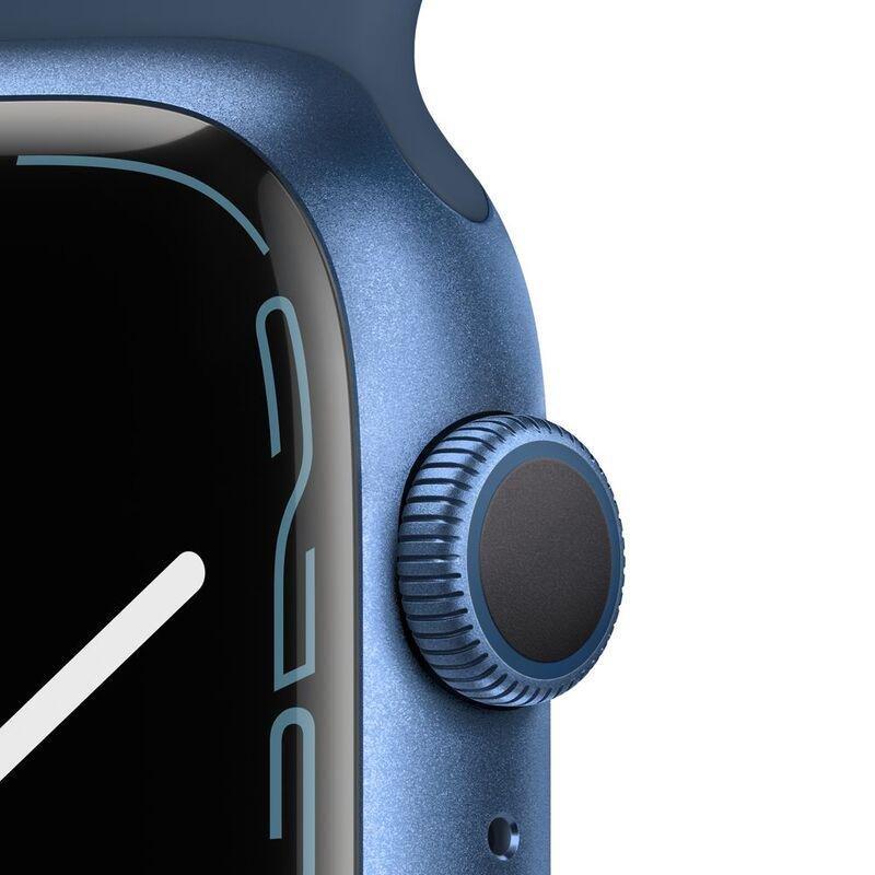 Apple Watch Series 7 GPS 45mm Blue Aluminium Case with Abyss Blue Sport Band, , large image number 4