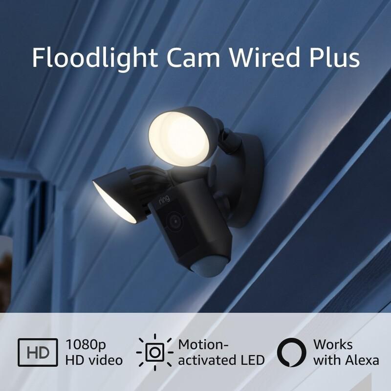 Ring Floodlight Cam Wired Plus Black, , large image number 6
