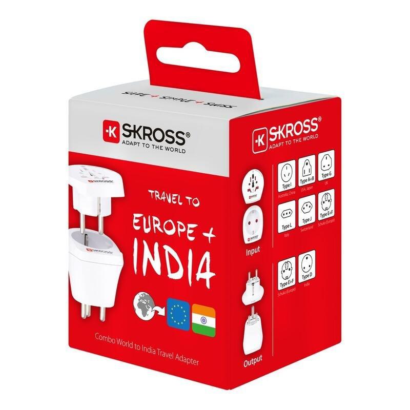 Skross Europe + India Combo Travel Adapter White, , large image number 0