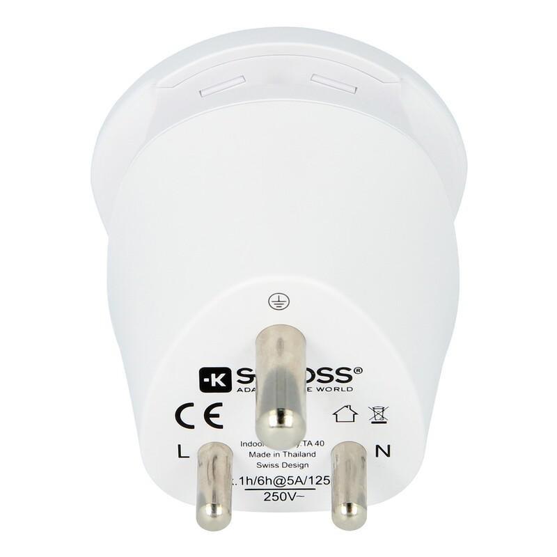 Skross Europe + India Combo Travel Adapter White, , large image number 1