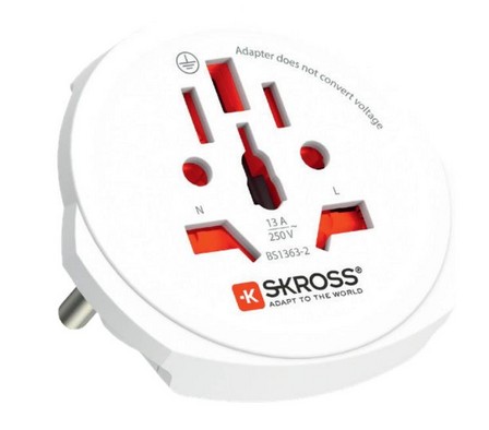 SKROSS - Skross Pro Light USB 4XA World Travel Adapter White