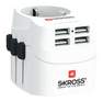 SKROSS - Skross Pro Light USB 4XA World Travel Adapter White