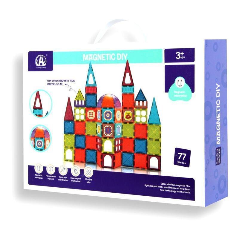 Toys Station Magnetic Blocks Diy Set (77 Pieces), , medium