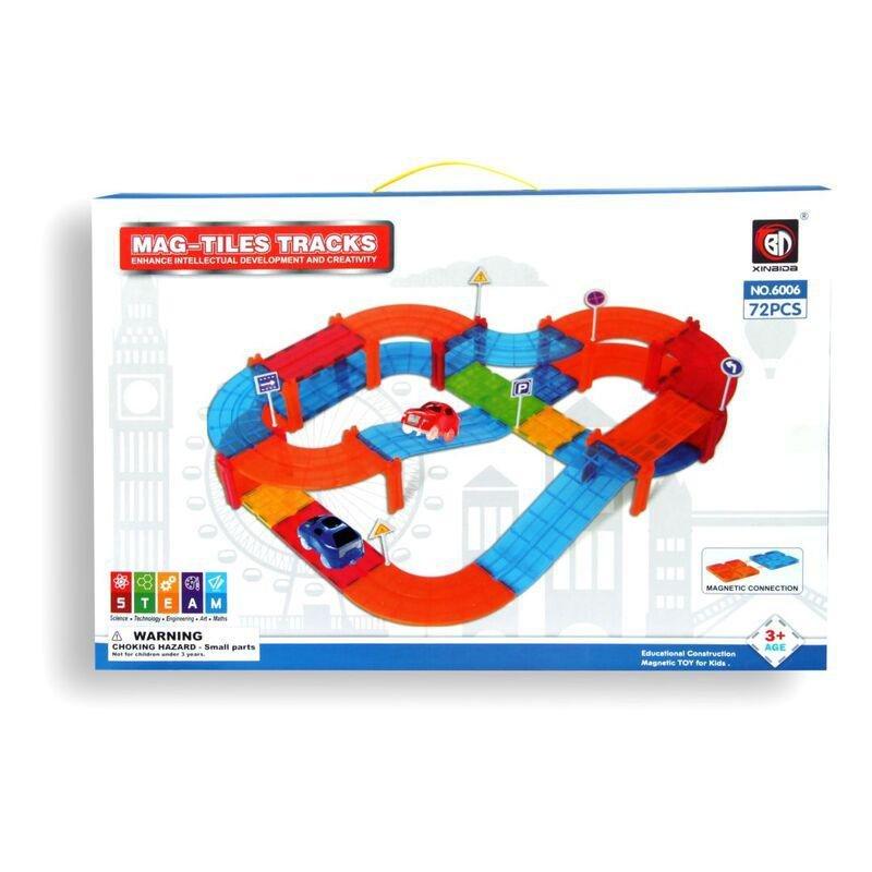Toys Station Magnetic Tiles Tracks Set (72 Pieces), , medium