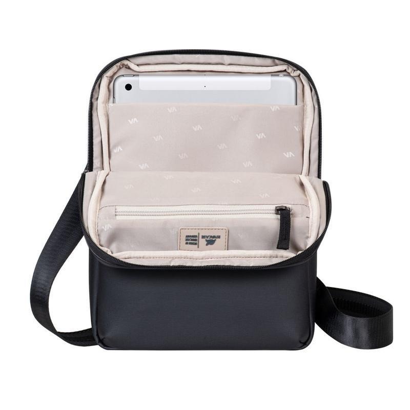 Rivacase 8511 Black Canvas Crossbody Bag 11-Inch, , large image number 1