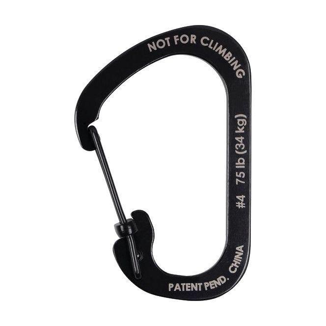 Nite Ize Slidelock Carabiner Stainless Steel No.4 Black, , large image number 0