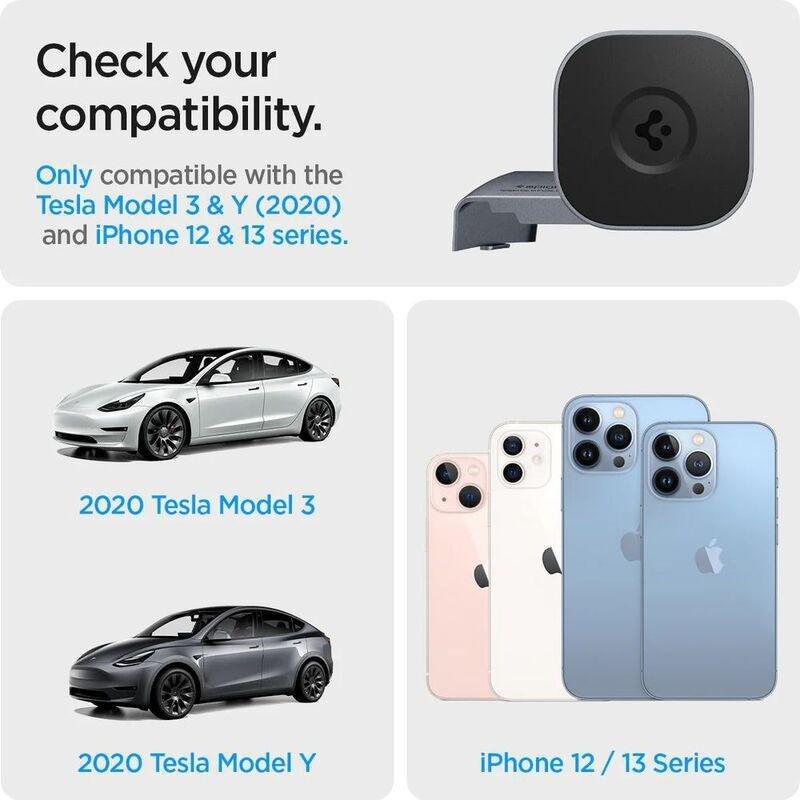 Spigen Tesla (2020) OneTap Dashboard Car Mount (MagFit) - Black (ITT85), , large image number 3