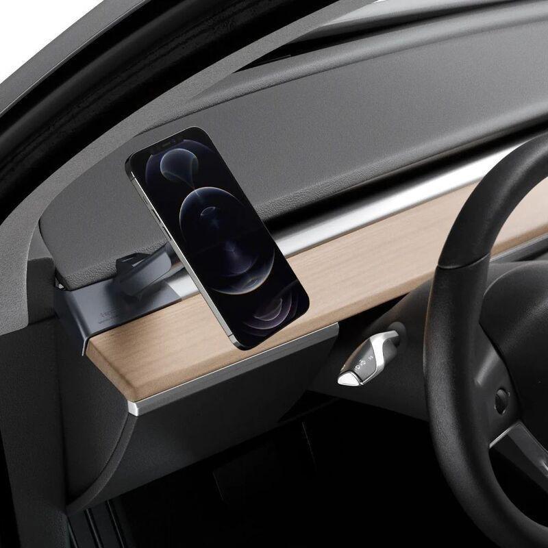 Spigen Tesla (2020) OneTap Dashboard Car Mount (MagFit) - Black (ITT85), , large image number 6