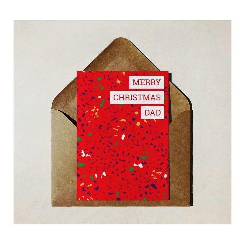 Bumble & Mouse Merry Christmas Dad Greeting Card (10.5 x 14.8cm), , large image number 0