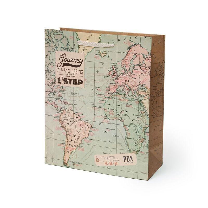 Legami Map Gift Bag - Large, , medium