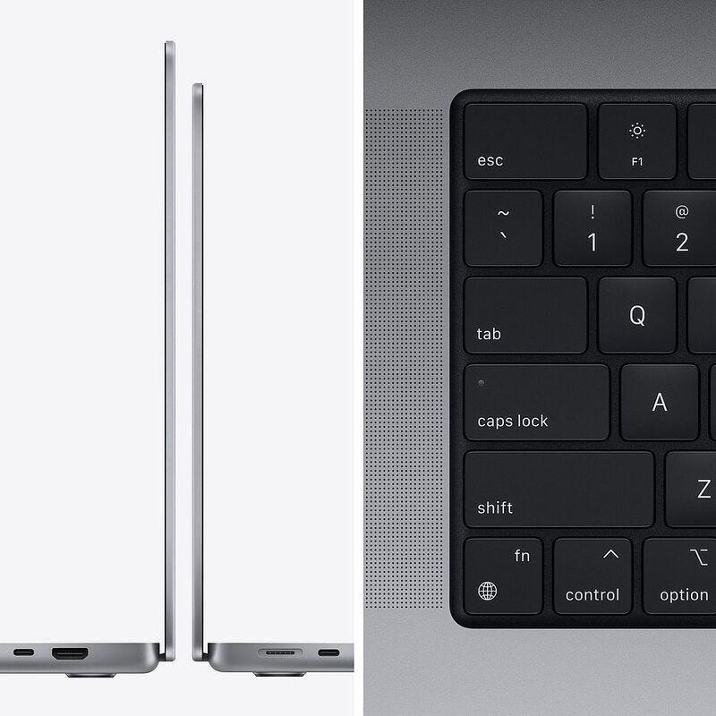 Apple MacBook Pro 16-inch Apple M1 Pro Chip/10-Core CPU and 16-Core GPU/512GB SSD - Space Grey (Arabic/English), , large image number 3