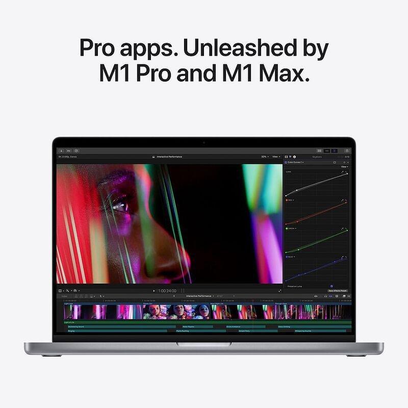 Apple MacBook Pro 16-inch Apple M1 Pro Chip/10-Core CPU and 16-Core GPU/512GB SSD - Space Grey (Arabic/English), , large image number 4